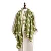 Korean Atmosphere Scarf Women'S Spring, Autumn And Winter Double-Sided Ginkgo Biloba Leaves Thickened Long Imitation Cashmere Air-Conditioned Room