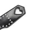 Leather Studded Spanking Paddle Heart Shaped Slave Whip  Fetish Paddles
