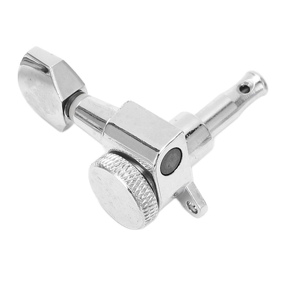 6PCS Metal Tuning Pegs Silver Electric Guitar Parts Upgrade Guitar Parts  Electric Guitar