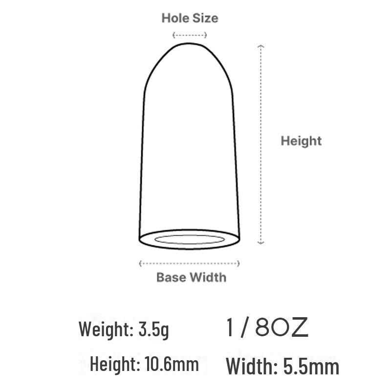 LUREPEAK Tungsten Bullet Sinking Fishing Weight - Anti-Line-Hurt, Long-Distance Casting, Anti-Hang Design