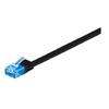 UTP Cat6A Flat Network Cable 0.5M Black Microconnect