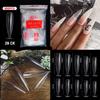 500pcs/bag Coffin False Nail Tips Clear Ballerina Stiletto Rounded Square Acrylic Fake Nails Extension System UV Gel Manicure