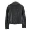 Armani Jeans Sheep Leather Double Riders Jacket 38 Black Women Used