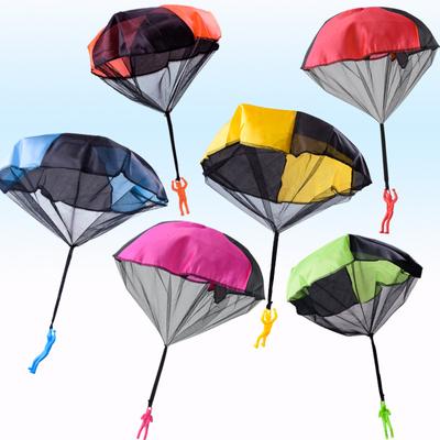 3PCS Hand Throwing Parachute Children's Outdoor Fun Sports Game Toys Parachute Characters Soldier Parent Child Interaction