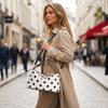 Polyester Lining Polka Dot Crossbody Bag Retro Handbag French Style Leather Shoulder Bag  Daily Use