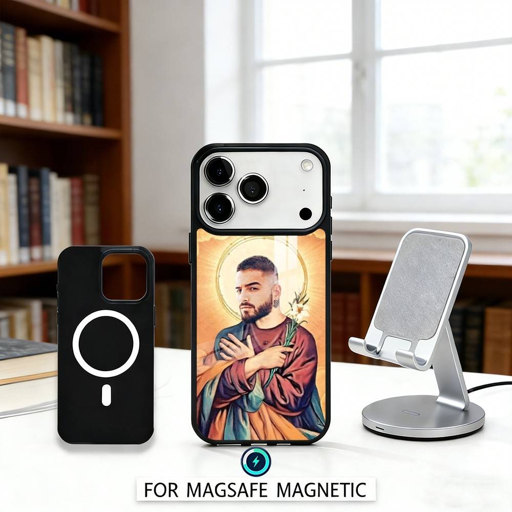 M-Maluma B-BRONCEADOR Phone Case Magnetic For iPhone17 16 15 14 13 12 Pro Max For Magsafe Wireless Charging Cover