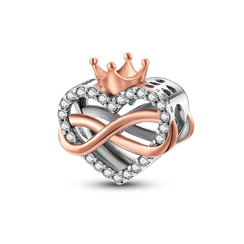 Copper Family Love Charm Beads Fit Original Bracelet Diy Sister Mother Love Friendship Pendant Jewelry Making Diy