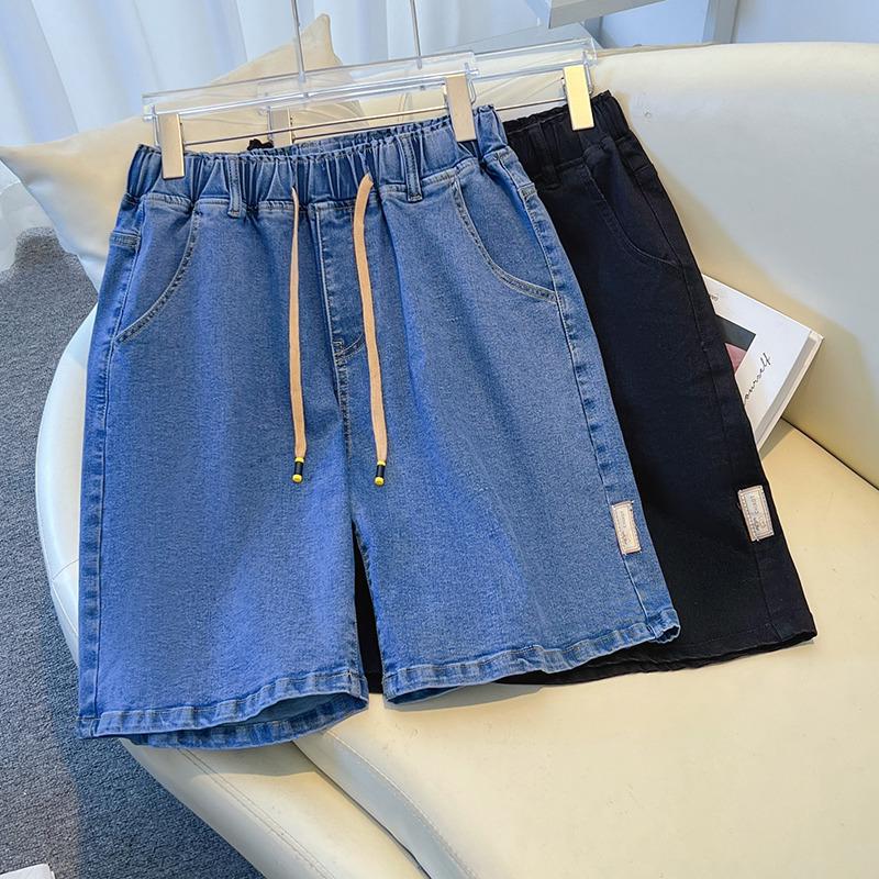 Super Size Plus Size MM High Waist Loose 5-Point Summer Jeans 3177 3XL синий