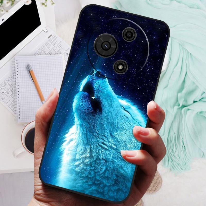 For TCL 605 Case Flower Geometric Painted Bumper Coque Soft Silicone Cover Fundas For TCL 60 SE 4G Cases 60SE TCL605 Shells