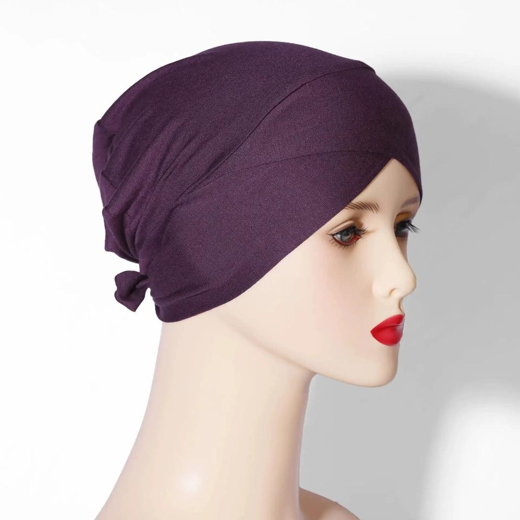 Muslim Inner Cap Hijab For Women Solid Underscarf Hijab Undercap Scarf Turban Hat Islamic Muslim Hijabs Ready To Wear Headcover