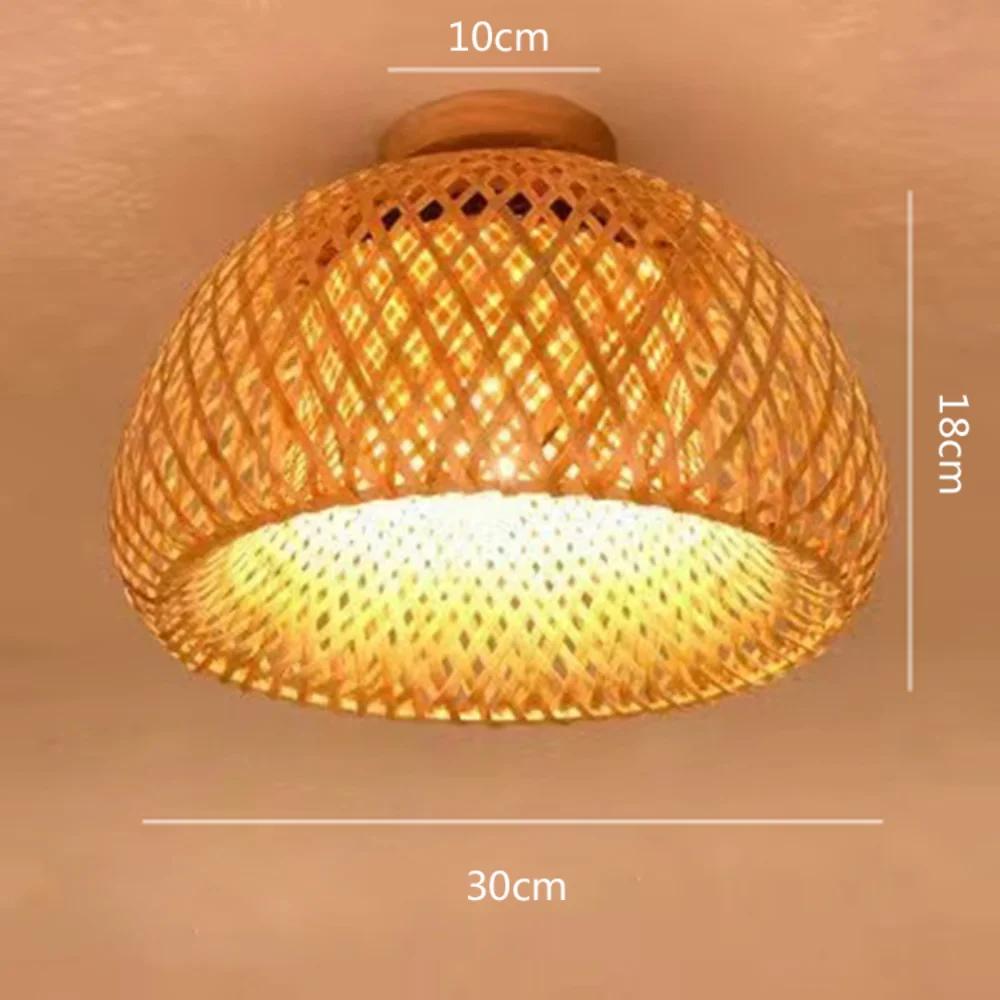 Modern Bamboo Chandelier Chinese Simple Garden Restaurant Hotel Bedroom Balcony Lantern Lamp