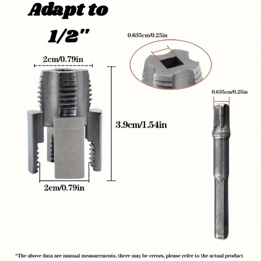 

New integrated interior and exterior water pipe threading tool 4 points 6 points Universal electric drill threading tool 21mm&40mm серебряный