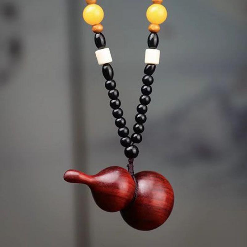 Rosewood Qilin Pixiu Hand-Carved Pendant Ornament