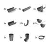 Graphite Gutter Kit 8m, Complete Rainwater Drainage System