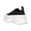 Alexander McQueen Tread Slick Low Lace Up Black Leather White 627225WHZ621071