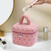 Cosmetic Bag Accessories Organizer with Handle Corduroy Toiletry