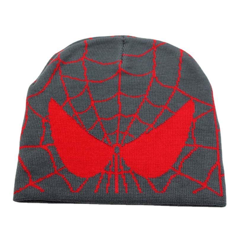 Spiderman Jacquard Knitted Beanie Hat Premium Quality Winter Accessory For Men And Women