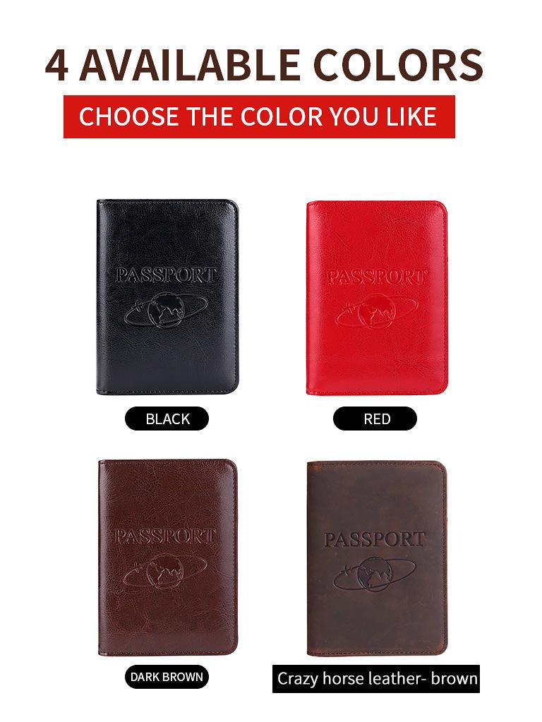 Premium RFID Diebstahlschutz Leder-Passhülle mit mehreren Fächern und großer Kapazität