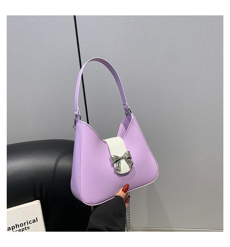 Stylish Pu Bowknot Saddle Handbag For Women Versatile For Casual Commuting