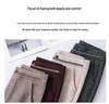 Women's High-Waisted Angola Red Wool Slim-Fit Warm Pants - Autumn/Winter