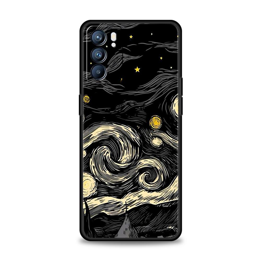 Case For Oppo Reno13 Reno12 Reno11 F Reno10 Pro A54 A53 A95 A76 A57 A98 A80 A79 5G A78 4G Cover Starlit Sky Planet Space Art