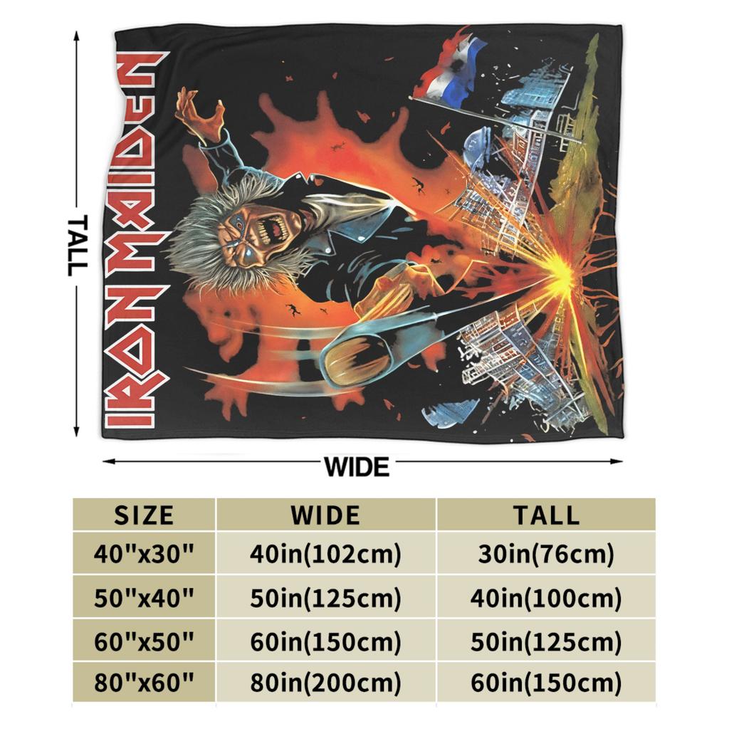 Band I-Iron M-Maidens Tour 2025 Blanket Super Soft Cozy Throw Blankets for Bed 50x60 Inch Multiple Sizes Quilt