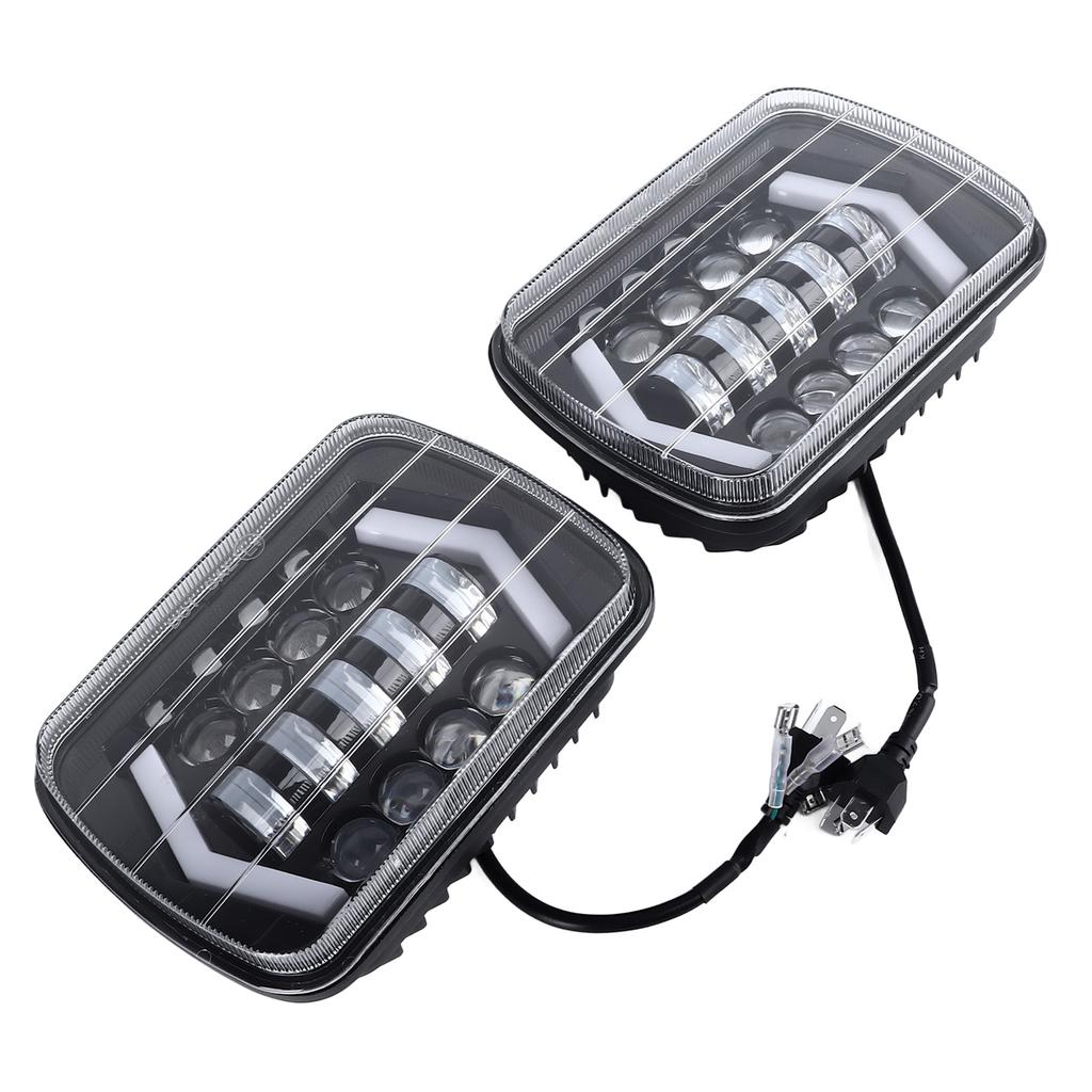 2 szt. 7-calowy reflektor LED IP67 Wodoodporny 6000 Lumenów 6000K Lampa przednia ze strzałką świetlną 9 do 36V