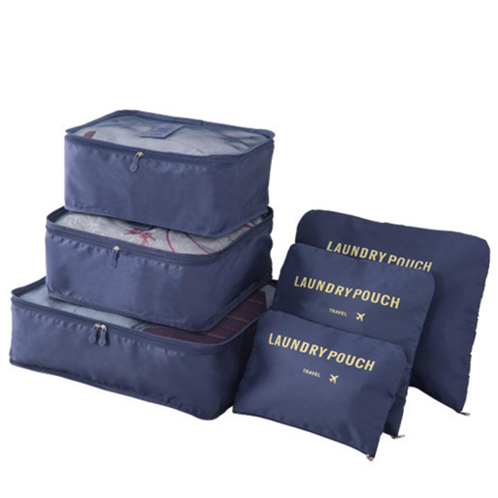 

6 шт. дорожные сумки-органайзеры для чемоданов и рюкзаков, легкие сумки-органайзеры на молнии для багажа