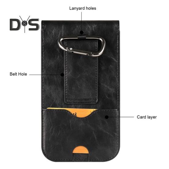 Mobile Phone Belt Bag Cellphone Holster for Blet Smooth Faux Leather Snap Closure Solid Color Regular Fit Portable Men Belt Pouch