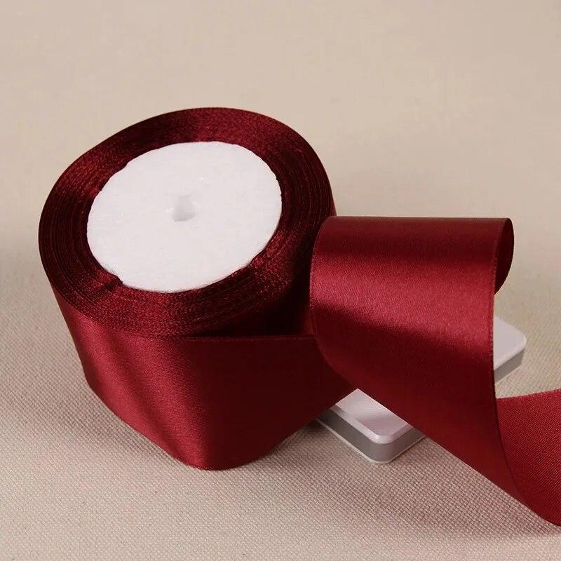 25Yards/Roll 50mm Satin Ribbons Wedding Gift Wrapping Ribbons Bow for DIY Crafts Polyester Christmas Home Decor Accessories Tape