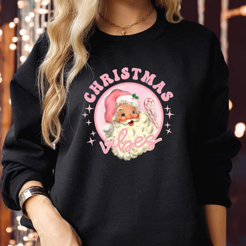 

Santa Claus Print Long Sleeve Christmas Sweatshirt 5XL