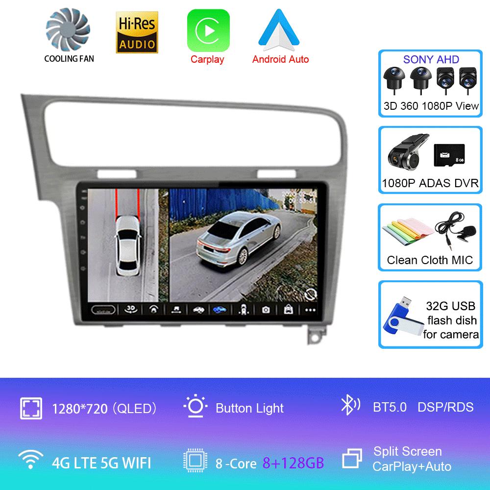Car Radio Android 14 For Volkswagen VW Golf 7 MK7 GTI 2013-2020 Carplay HD Multimedia Auto Qualcomm GPS Stereo Video Player 2din