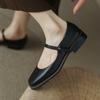 Casual Women's Low Heels Mary Jane Shoes Fashion Comfortable Straps Black Brown Walking Party Loafers Shoes Ladies 2024 Spring
