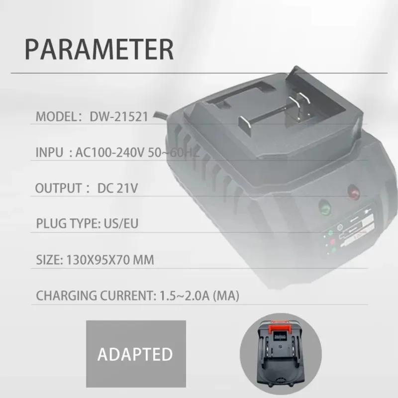 Battery Charger Suitable For Makita 18V 21V Li-ion Battery Portable FastBrand+ Charger for Makita Battery Replacement EU Plug Us