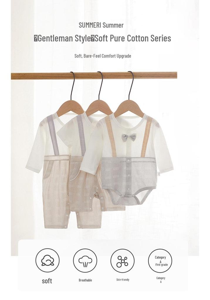 Newborn Summer Short Sleeve Romper Jumpsuit - Thin Style Baby Clothing