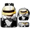 Popular Animation Backpack Student Schoolbag Boys Messenger Bag Girls Pencil Case