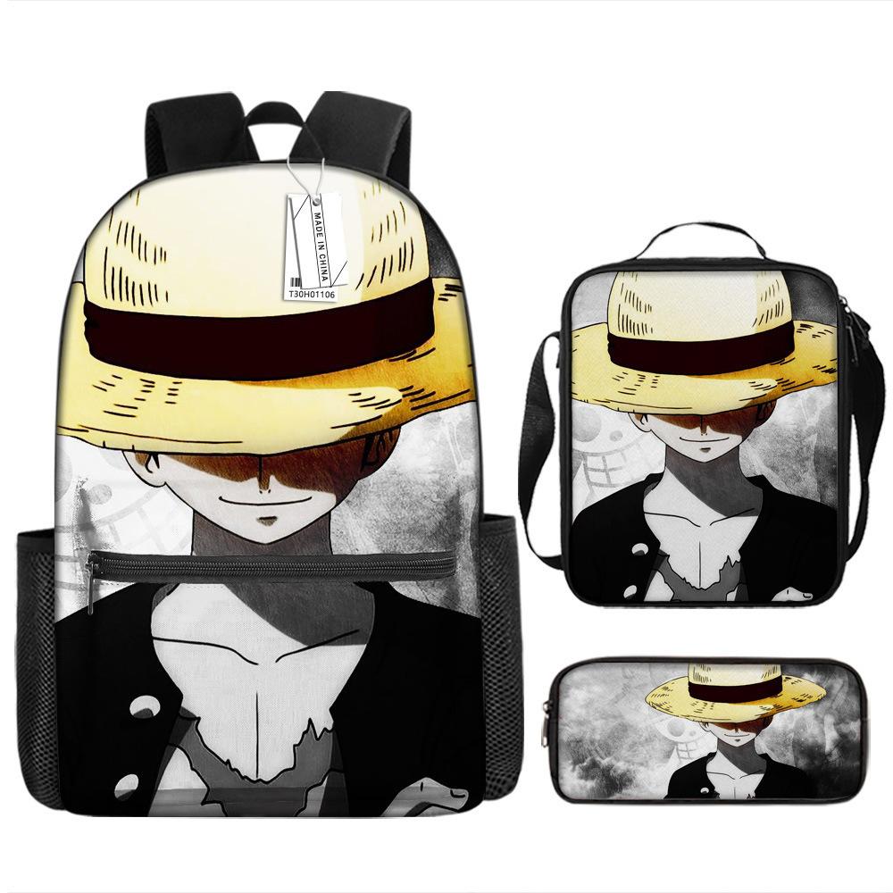 Popular Animation Backpack Student Schoolbag Boys Messenger Bag Girls Pencil Case