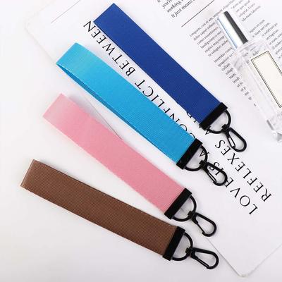 1Pc Candy Color DIY Ribbon Rope Keychain for Women Bag Car Keyring Charms Short Long Neck Strap Lanyard for Keys