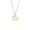 golden reindeer necklace