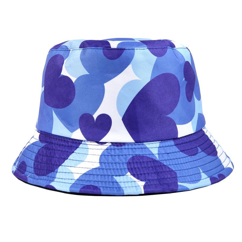 Versatile Hat Style Love Pattern Womens Sunshade Fishermans Hatscaps