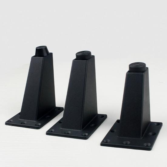 4gab/komplekts skapja pēdas regulējamas spēcīgas nestspējas alumīnija sakausējuma kvadrātveida pamatnes slīpas mēbeļu kāju mājas