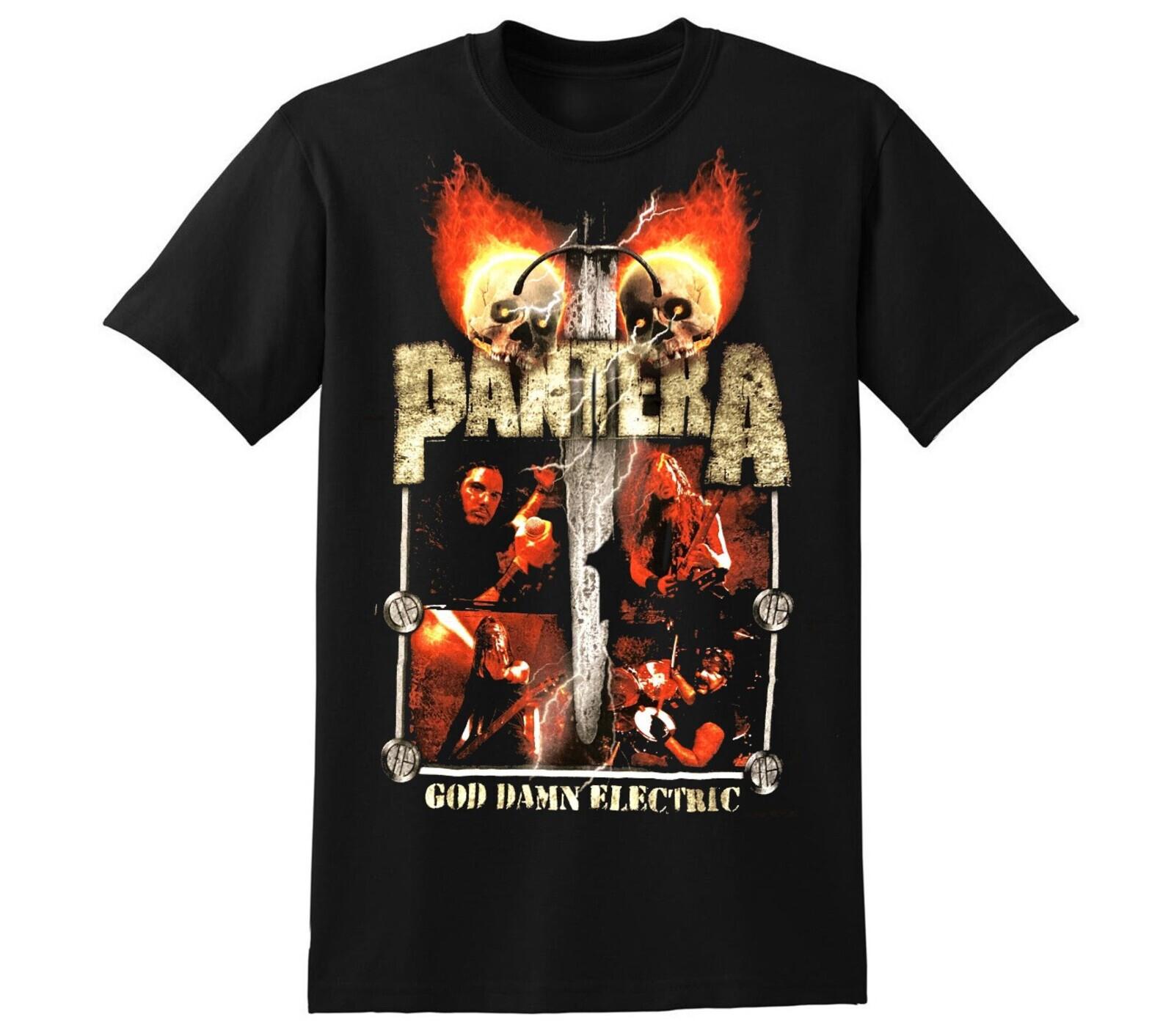 PANTERA cd lgo GOD DAMN ELECTRIC Official SHIRT MED OOP vulgar cowboys driven S