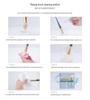 Portable Slim Waist Rhinestone Makeup Brush with Nylon Bristles
