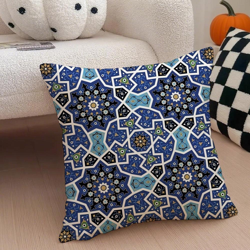 Exotic Gorgeous Exquisite Persian Art Cushion Cover Throw Pillow Cover Hidden Button Durable Polyester Chair Cushion