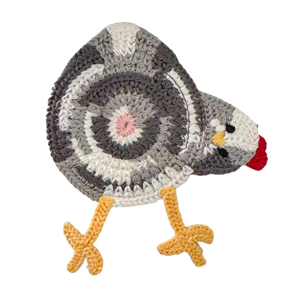 Chicken Fun Cup Mat Home Dining Table Knitted Cup Mat Crochet Drink Coasters for Kitchen Desk Home Bar Coffee