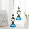 2PCS Bronze Crystal Pendant Home Decoration Car Trim Ceiling Fan Chain Extender Crystal Prism Drop Lamp Pendants