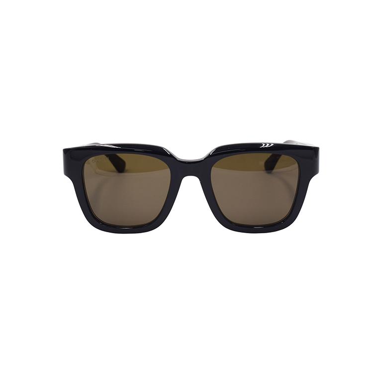 Gucci Letter Logo Series Square Sunglasses Men sunglasses Black Brown GG1670SK-004