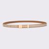 Small Belt Women's Jeans Belt Simple and Versatile Thin Belt Decorative Retro Gold Buckle Small Leather Belt Fashionable and Versatile