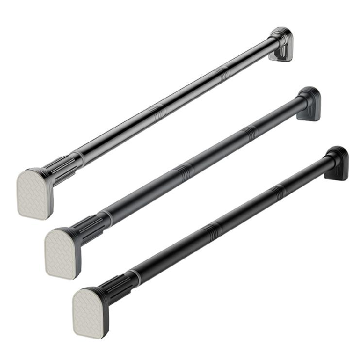 Extendable Curtain Rod Simple Mounting Clothes Drying Rod Metal Telescopic Rods