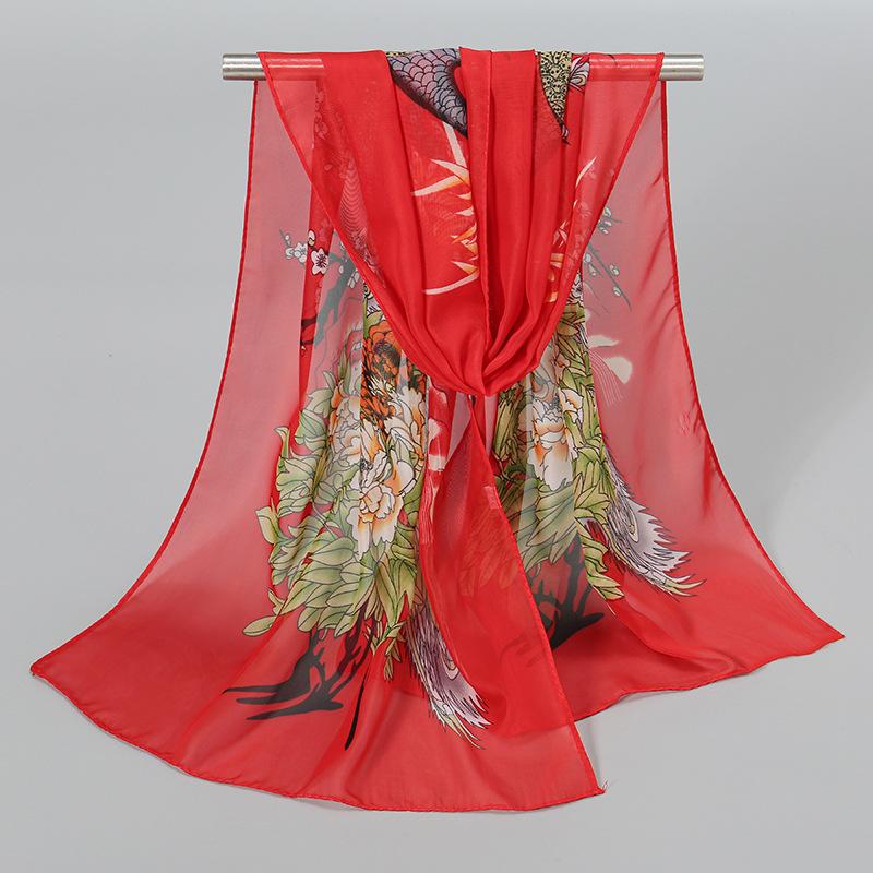 1Pc Muslim Chiffon Hijab Scarf For Women Summer Print Thin Scarves Soft Shawl Foulard Viscose Autumn Female Sunscreen Wrap Shawl